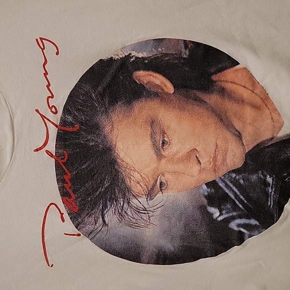 Vintage 1985 Paul Young The Nine Go Mad Tour White Tshirt Size Large - Picture 2 of 8